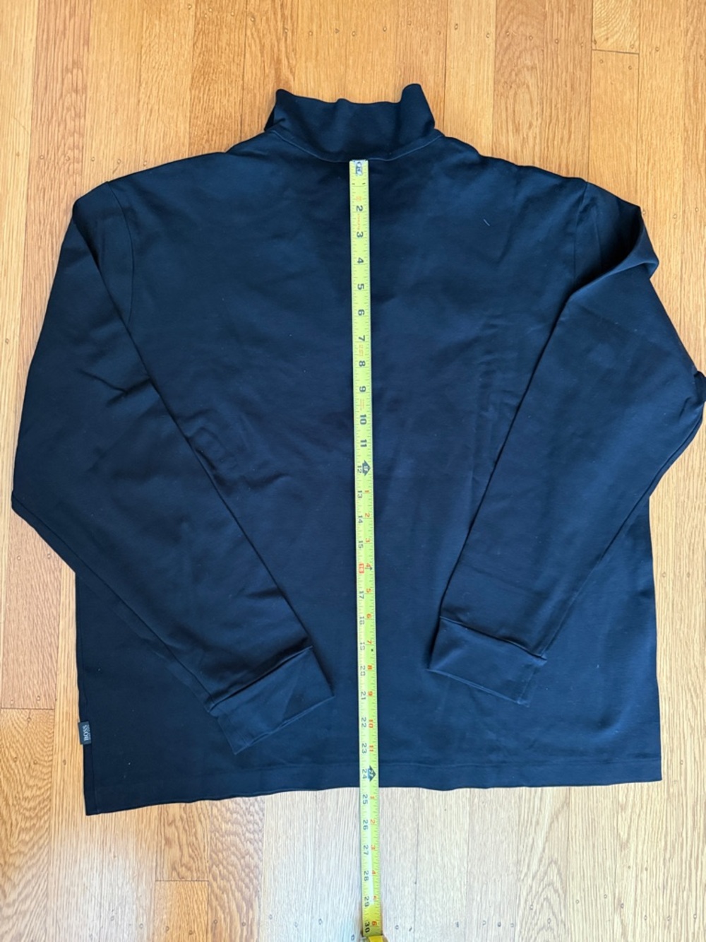 Boss Men’s Black 1/4 Zip Pullover Sweater - Picture 3 of 5